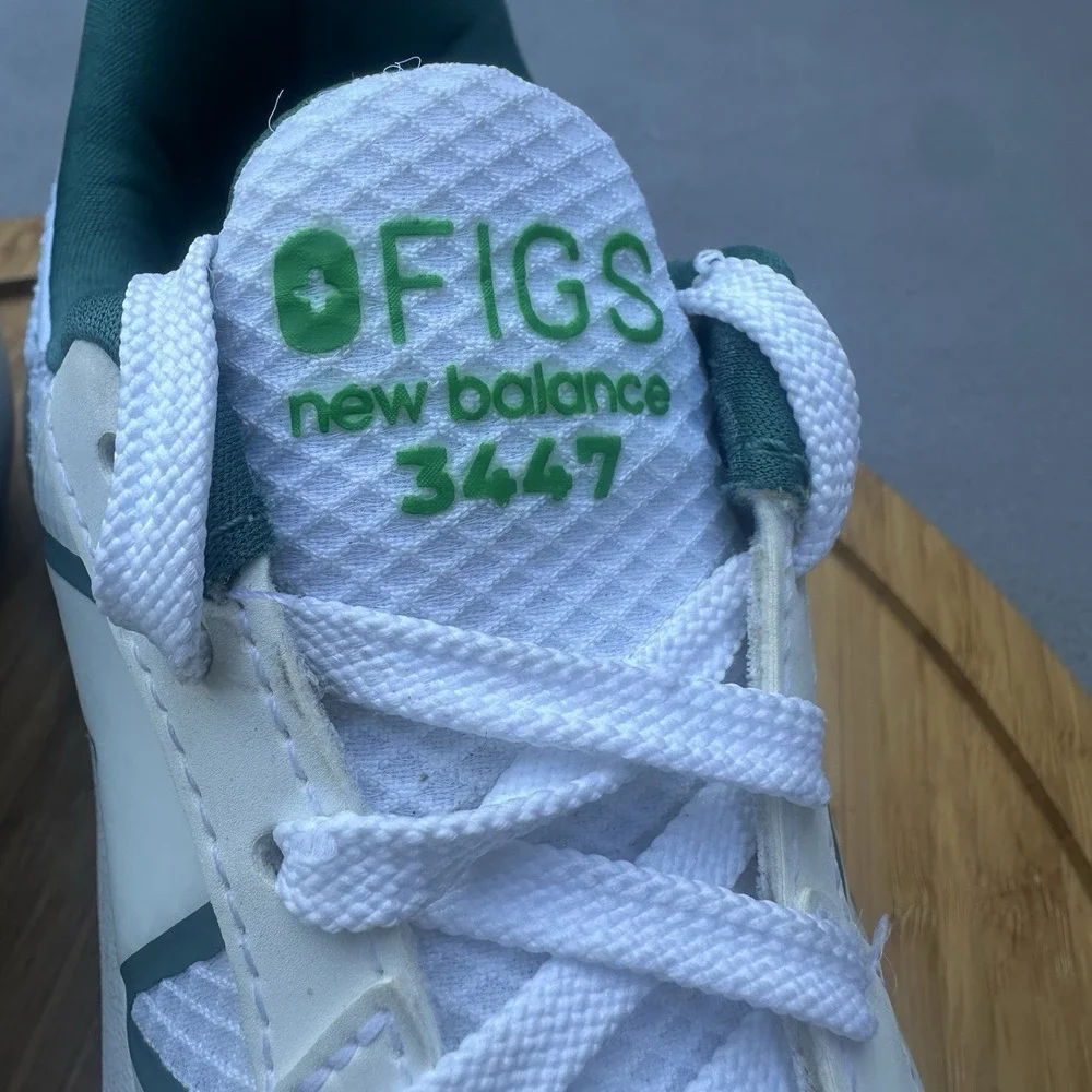 Figs x New Balance 3447 Sneakers Evergreen White Womens Size 7 U3447LE Nursing